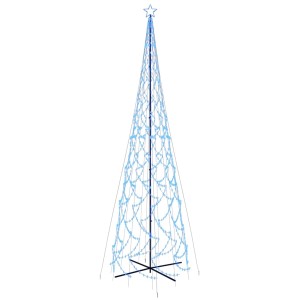 Blauer LED-Weihnachtsbaum in Kegelform, 230x800cm, mit 3000 LEDs und Sternspitze für festliche Beleuchtung.
