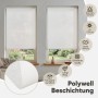 Sekey Seitenzugrollo Uni Klemmfix Lichtschutz ohne Bohren Weiß 60x130cm_2