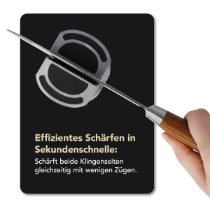DMT SimpleSharp Messerschärfer Classic in Aktion: Messer wird geschärft. Küchenausstattung für scharfe Messer.
