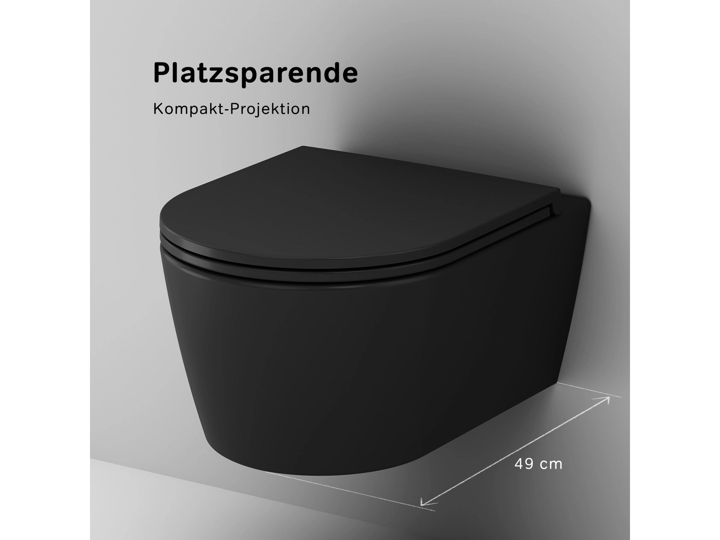 AM.PM Wand-WC mit Softclosing-Sitzabdeckung Func Spülrandlos 