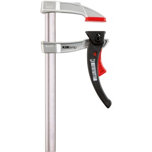 Bessey KliKlamp KLI 160/80: Einhandzwinge mit Magnesiumbügel und rotem Griff für schnelles Spannen.