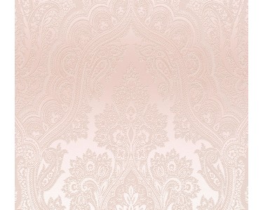 Vliestapete Barock Ornament Muster Glänzend Glatt Rosa FSC