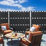 GartenLand WPC Bretterzaun Relax, anthrazit, mit Aluminium-Querriegeln als Bausatz. Sichtschutz für Garten und Terrasse.