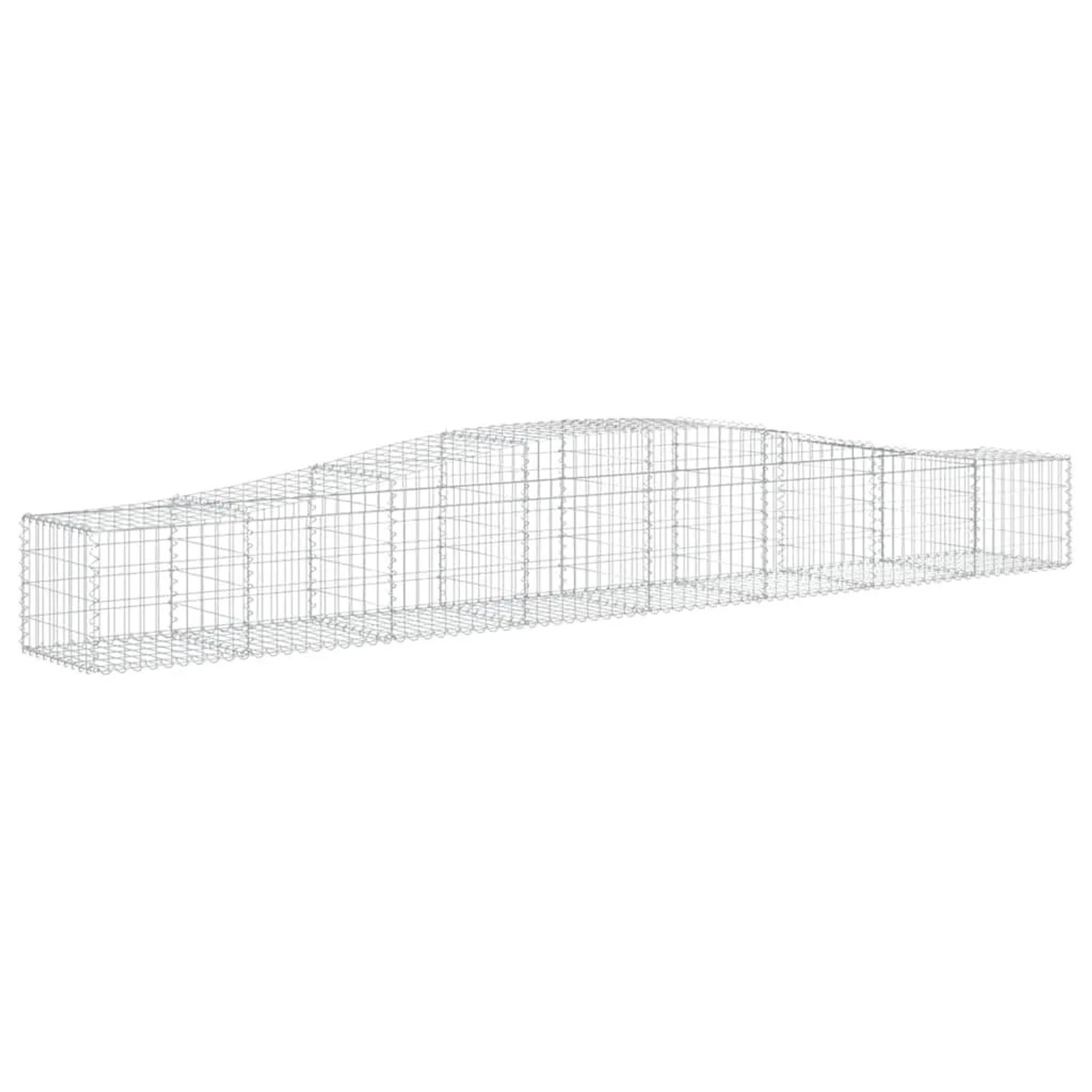 vidaXL Gabionen mit Hochbogen 4 Stk 400x50x40/60cm Verzinktes Eisen 3145919