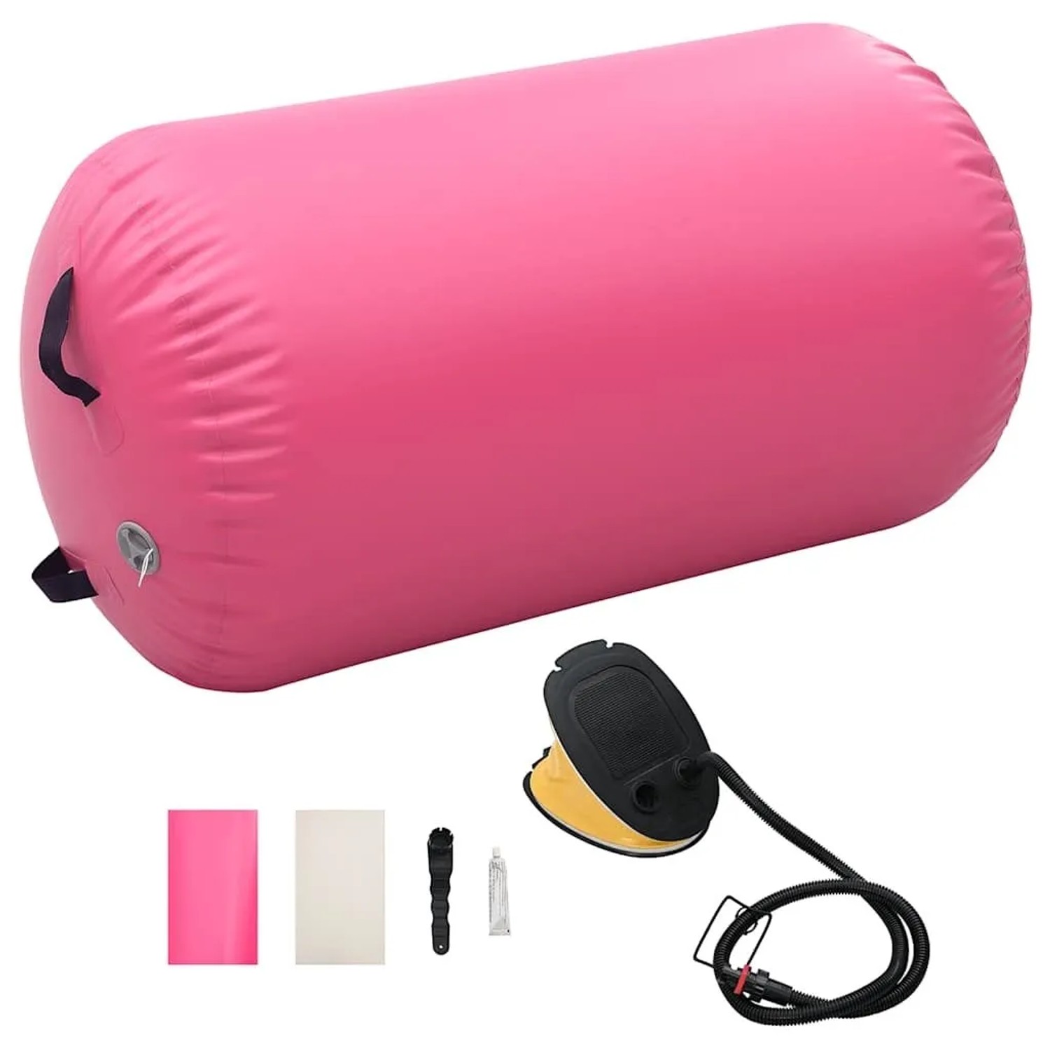 vidaXL Aufblasbare Gymnastik-Rolle mit Pumpe 100x60 cm PVC Rosa 92712