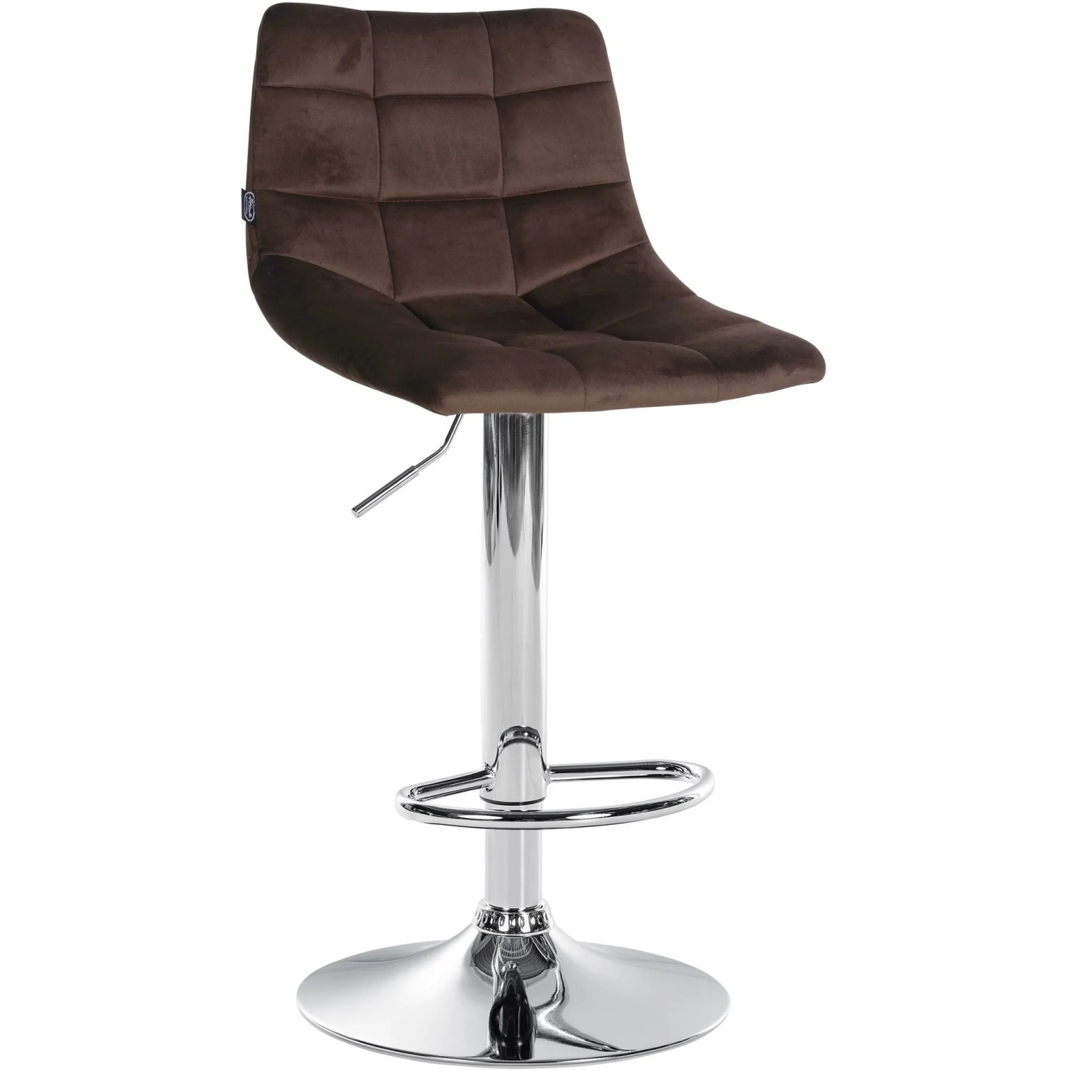 CLP Barhocker Jerry Samt Braun/Chrom
