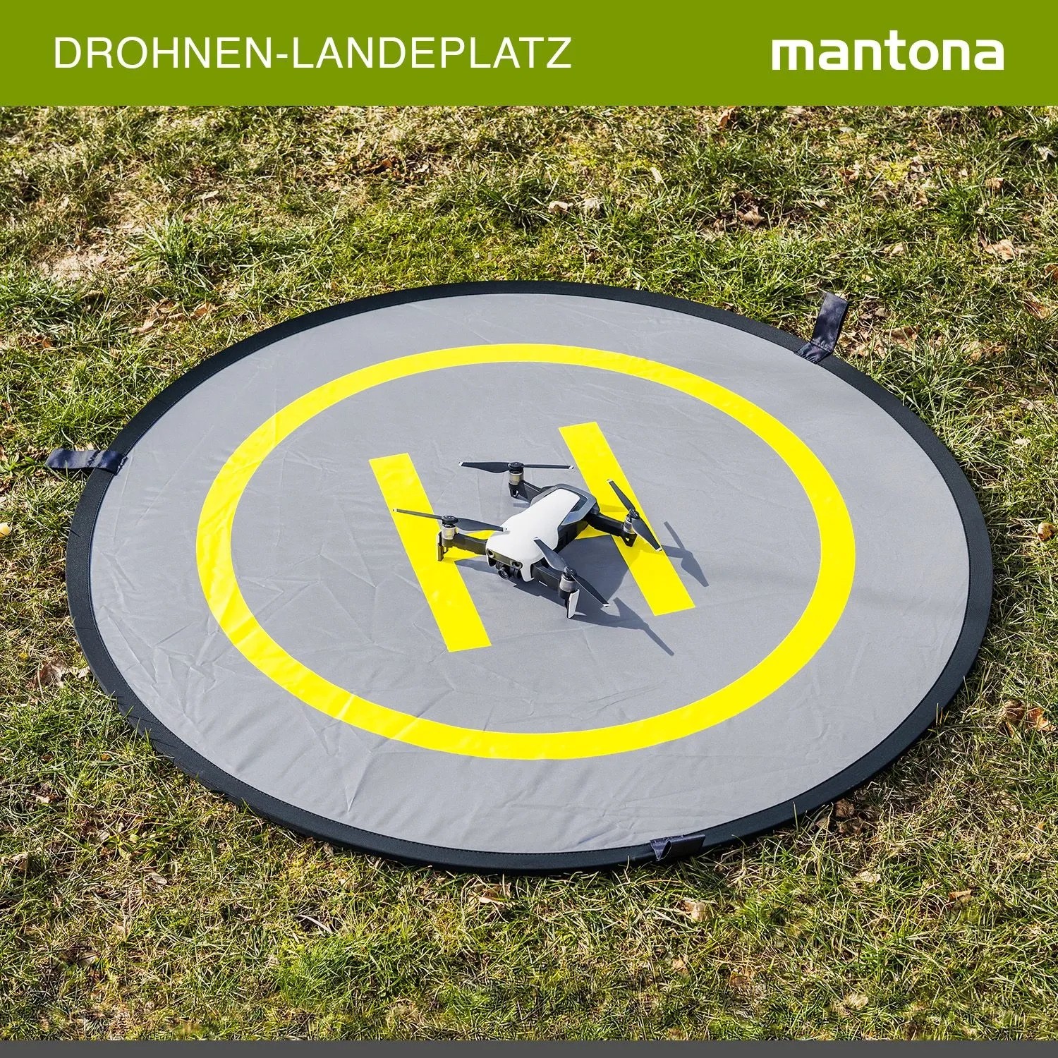 Mantona Drohnen-Landeplatz Faltbar Ø107Cm Landematte Landepad Kameradrohne_2
