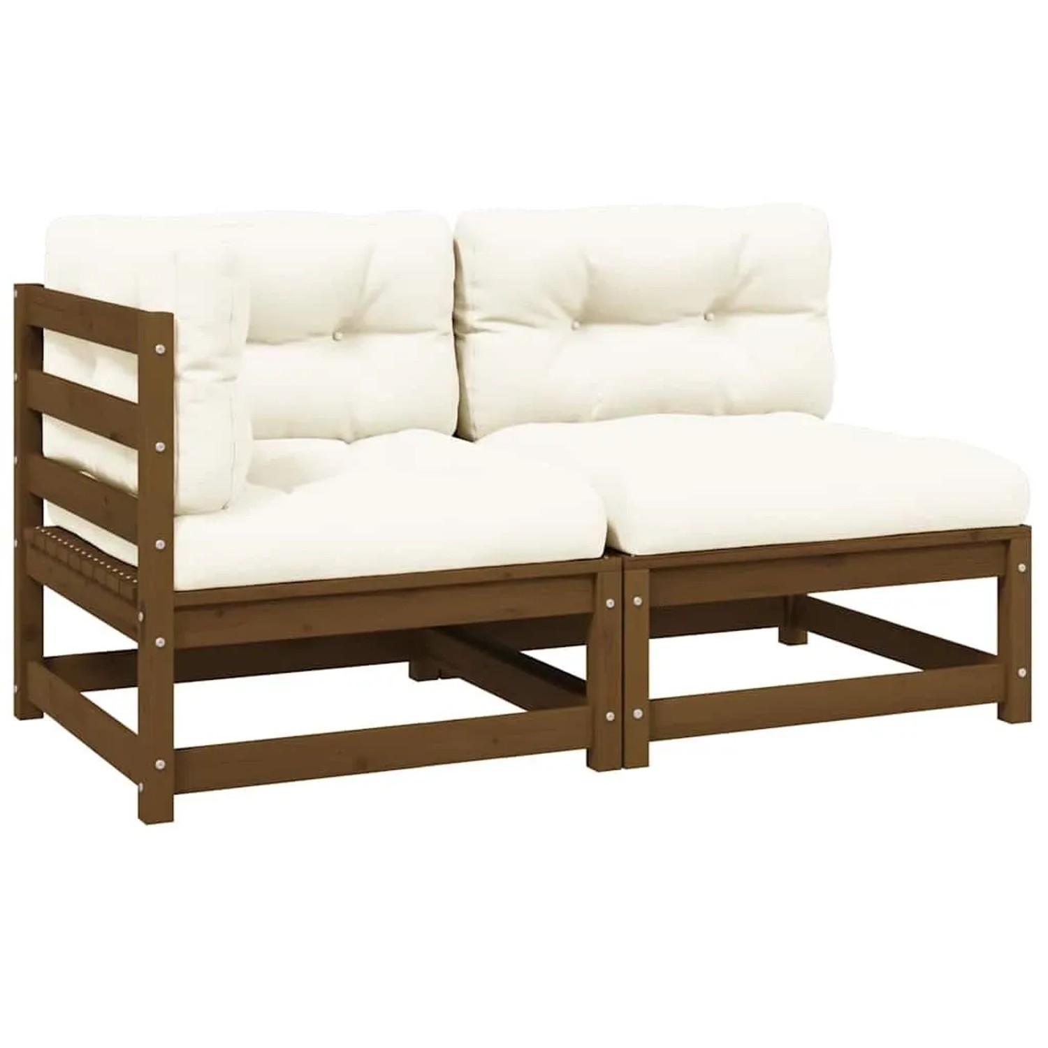 Thumbnail - vidaXL 2-Tlg Garten-Lounge-Set mit Kissen Honigbraun Massivholz Kiefer 805748