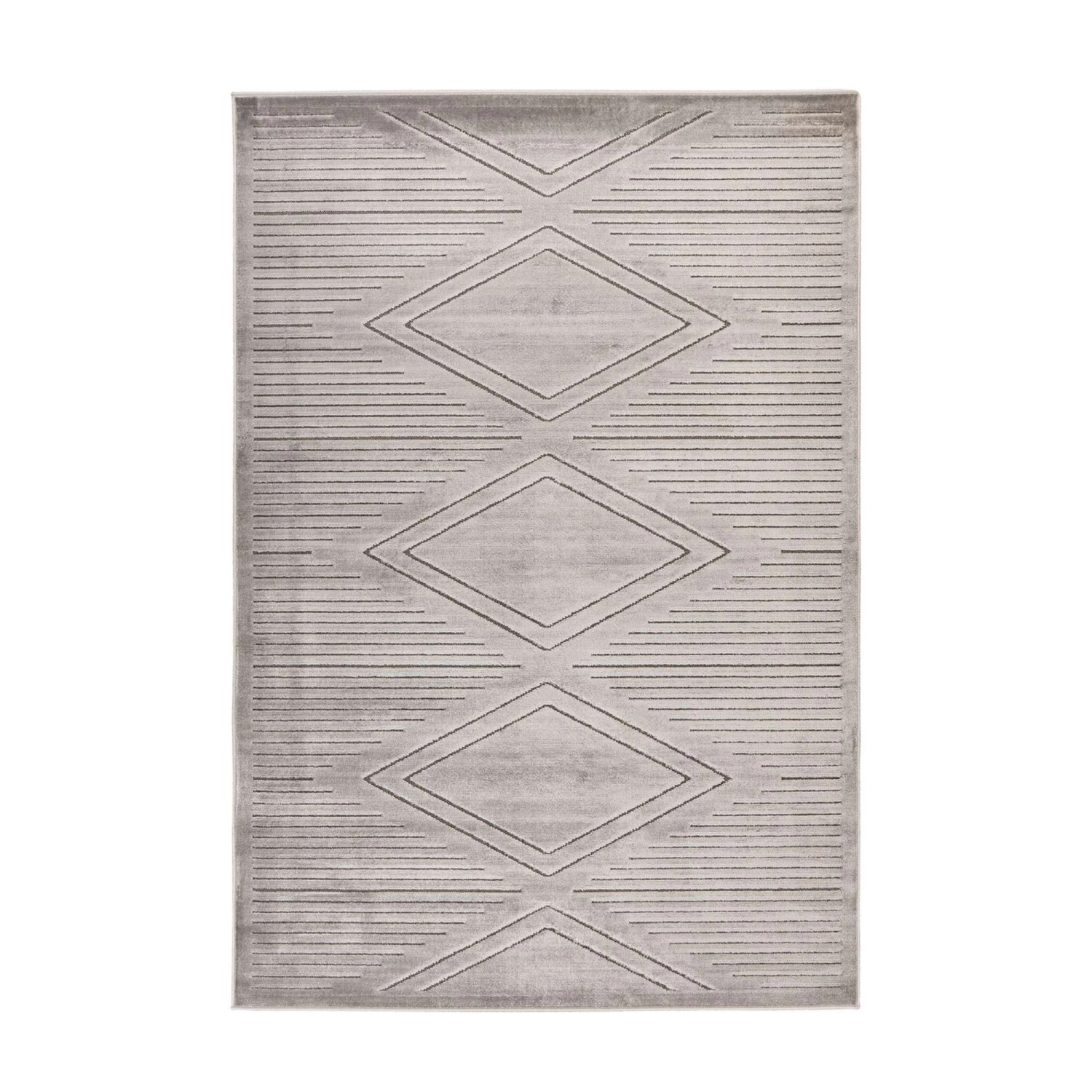 MeGusta Kurzflor Teppich Uni Modern Grau 120x170 cm Mariana