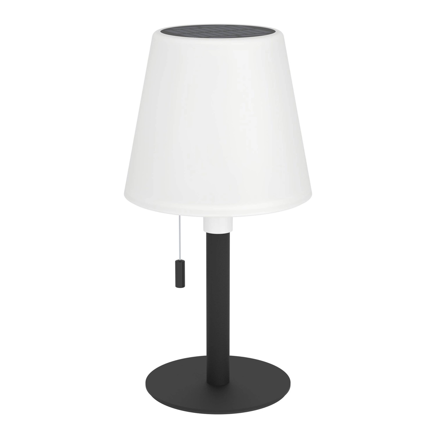 EGLO Solar-LED-RGBW-Tischleuchte MONTAPALMA Weiß-Schwarz m. Zugschalter IP5 günstig online kaufen