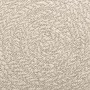 Cremefarbener Outdoor-Teppich in Jute-Optik. Nahaufnahme der gewebten Polypropylen-Struktur für Innen & Außen.