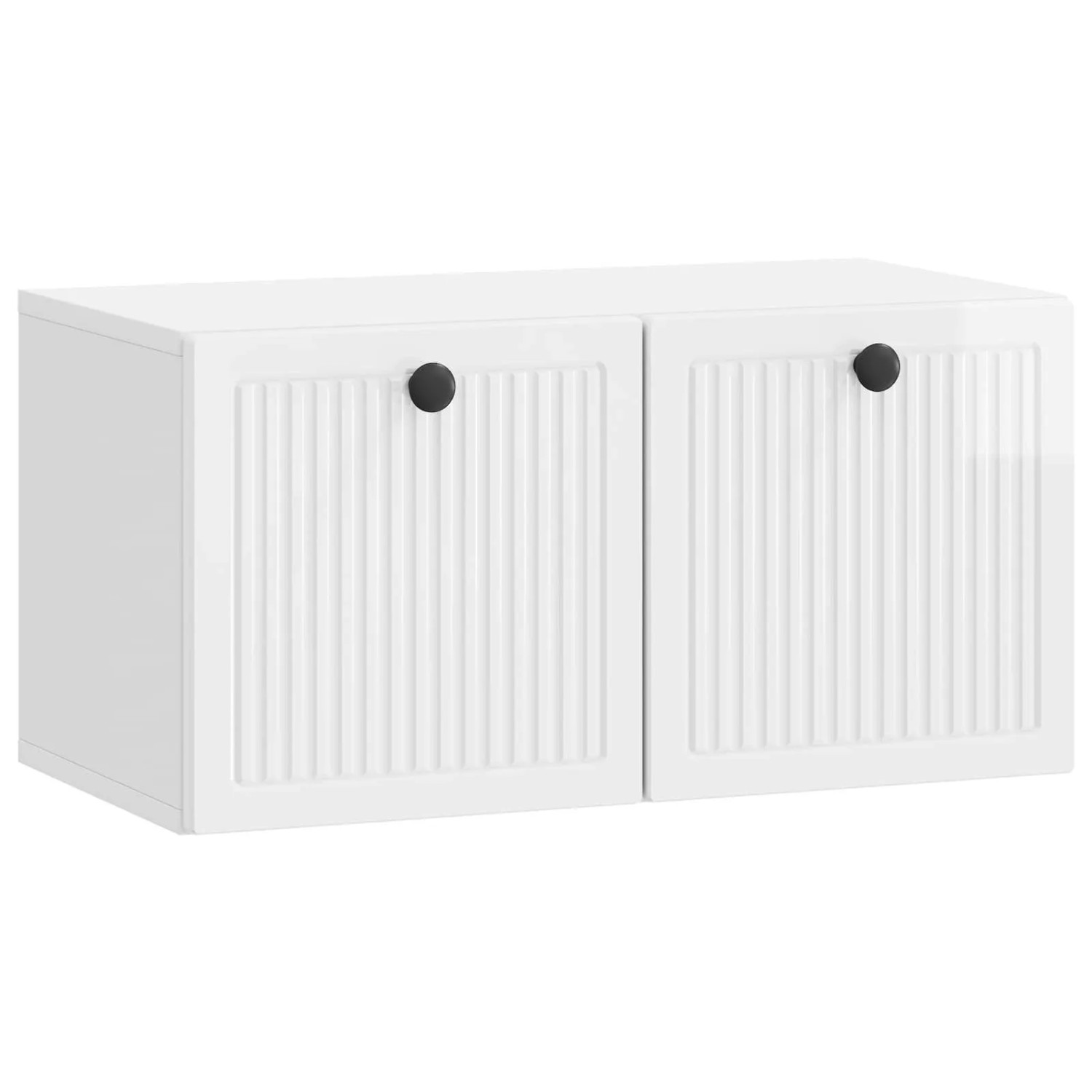 vidaXL Wandmontierter TV-Schrank Hochglanz Weiß 59,5 x 31 x 30 cm 898029
