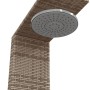 vidaXL Gartendusche Grau 100x100x241,5 cm Poly Rattan Akazienholz 368213_9