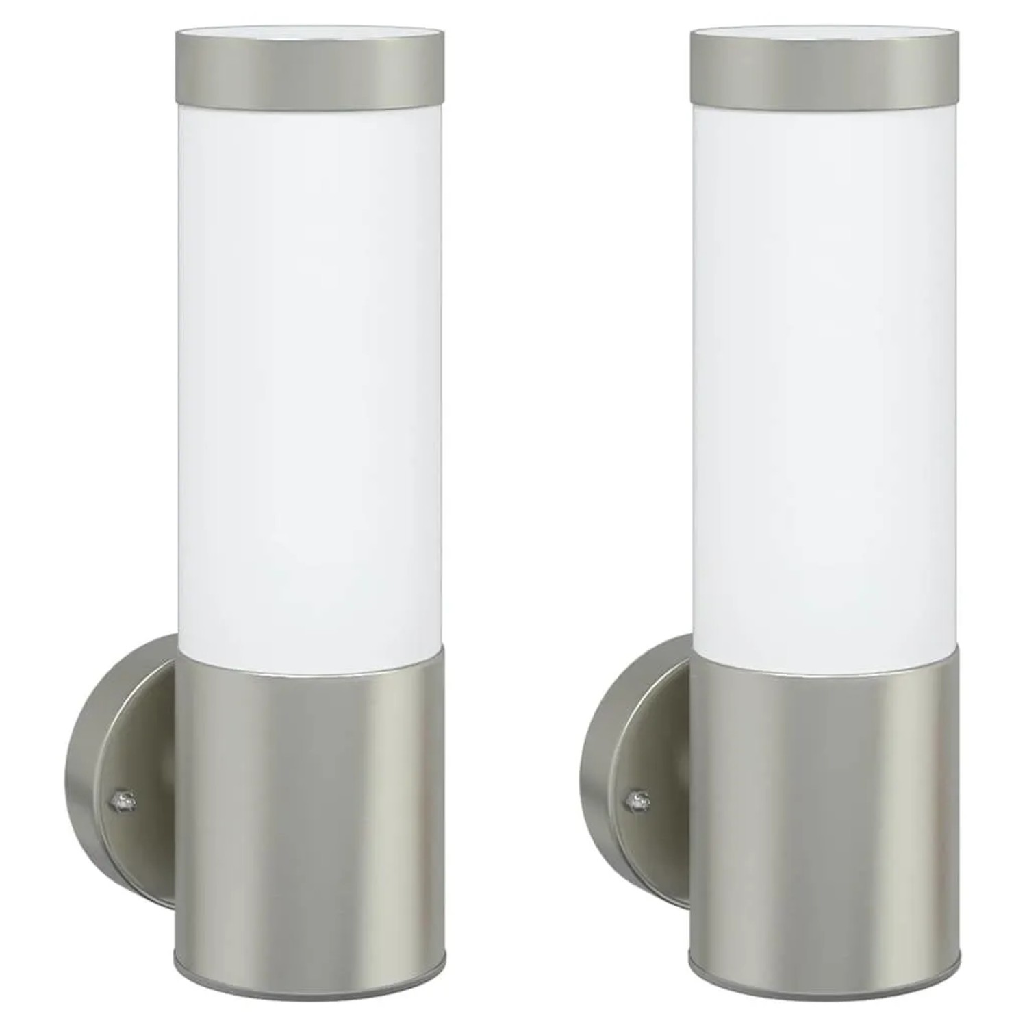vidaXL Außenwandleuchte 2 Stk Silber 12 x 8,5 x 27 cm 4005934