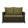 Setgarden Mix-Techno Gartenkissen Für Polyrattan Möbel 120×60×50 cm – Kissen Für 2 Sitzer Gartensofa 1tlg Grün_2