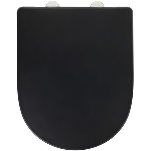 Wenko WC-Sitz Exclusive Nr. 3, Duroplast, Schwarz matt, mit Absenkautomatik.