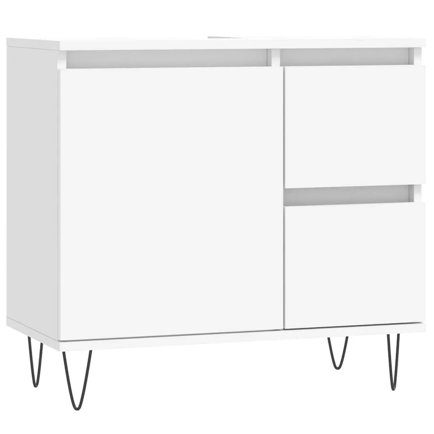 vidaXL Badschrank Weiß 65x33x60 cm Holzwerkstoff 831604