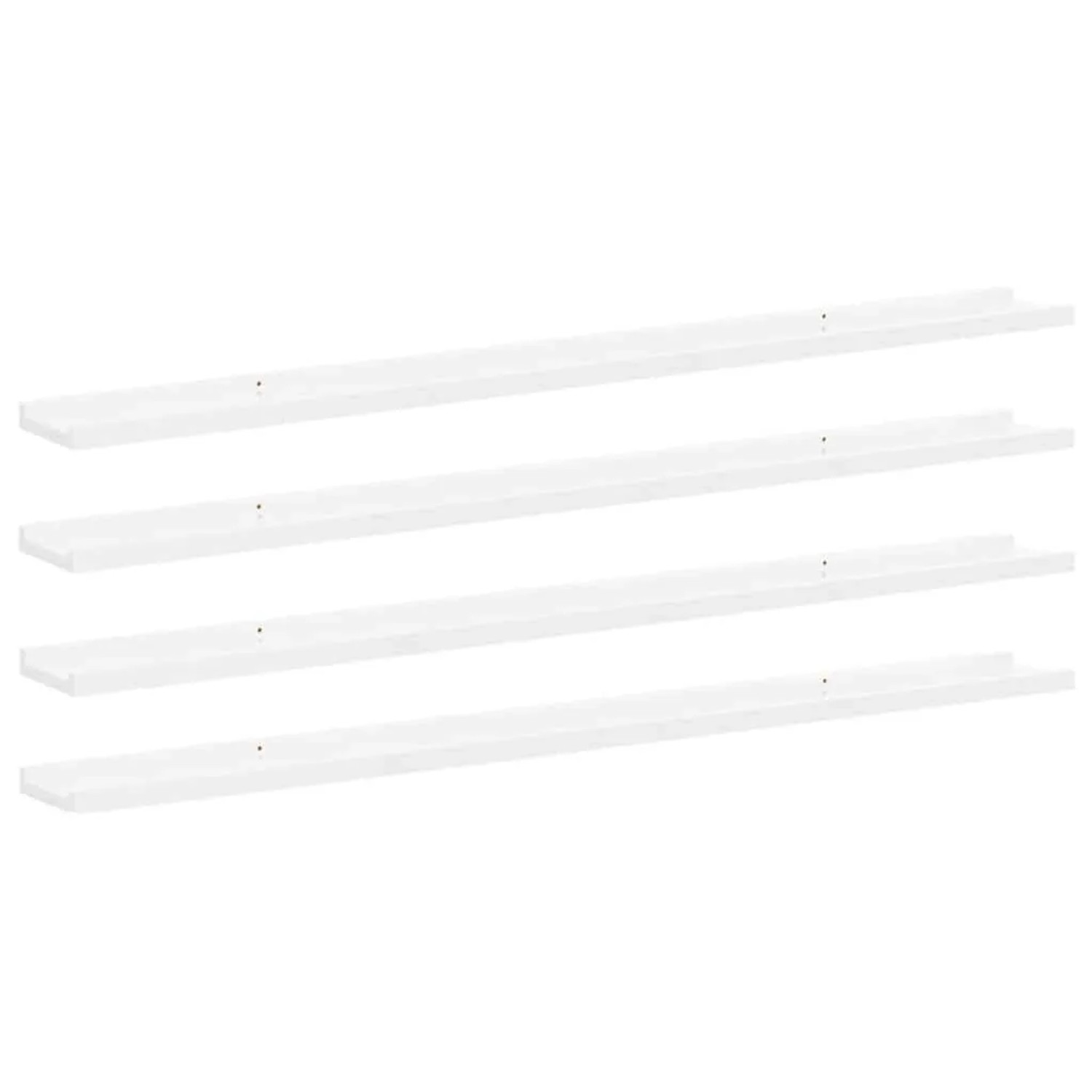 vidaXL Wandregale 4 Stk Hochglanz-Weiß 115x9x3 cm 326657