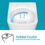 baliv Wand-WC Set Hampton, spülrandlos mit TurboFlush in Weiß.