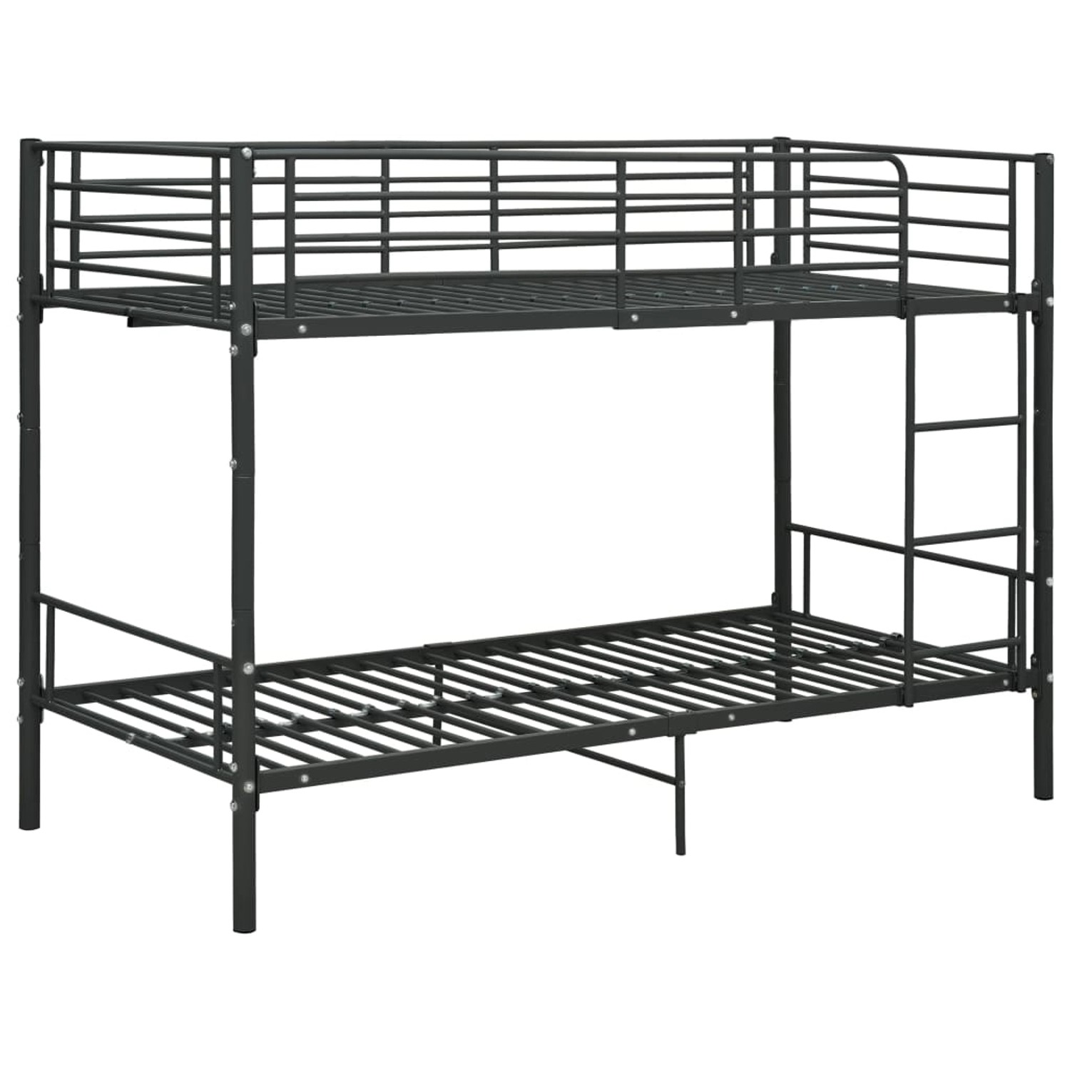 vidaXL Etagenbett Etagenbett Schwarz Metall 90200 cm Bett Bettrahmen Bettge günstig online kaufen