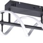 Moderne Trio LED Deckenleuchte Sequence in gebürstetem Aluminium, spiralförmiges Design.