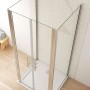U-Duschkabine 90x75x90cm mit Doppeltür, 6mm NANO Glas und Chromrahmen.