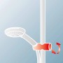 Detailaufnahme: Schulte ExpressPlus Duschsystem Rain Classic, eckig, mit verstellbarer Handbrause.
