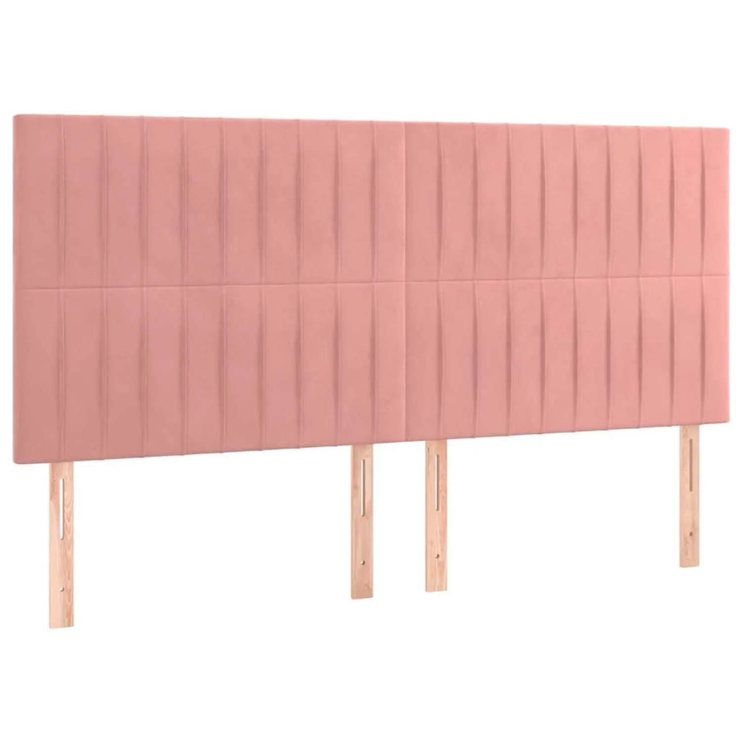 vidaXL Kopfteil Rosa 160 x 5 x 118/128 cm Samt 3116629