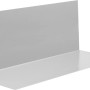 Alufarbenes Winkelblech (250x1000mm) ohne Wasserfalz für Dachabschlüsse.