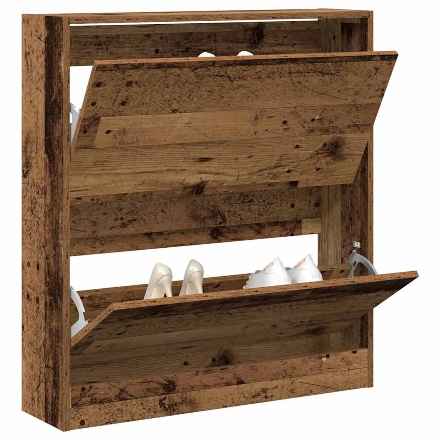 vidaXL Schuhschrank mit Tür Altholz 80 x 21 x 87,5 cm Holzwerkstoff 862214_3