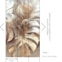 A.S. Creation Fototapete mit Palmenblätter Motiv in Beige-Gold, 1,59x2,8m, für tropische Akzente.