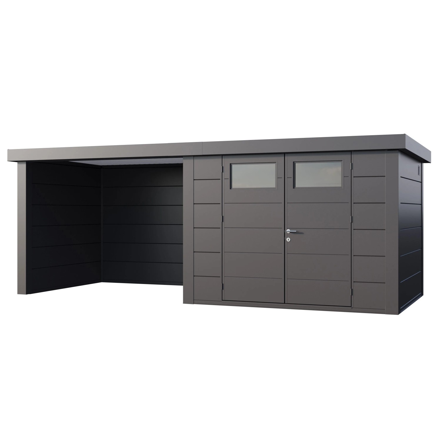 Gerätehaus Classico 3024 mit Lounge S Links 582 cm x 238 cm Anthrazit günstig online kaufen