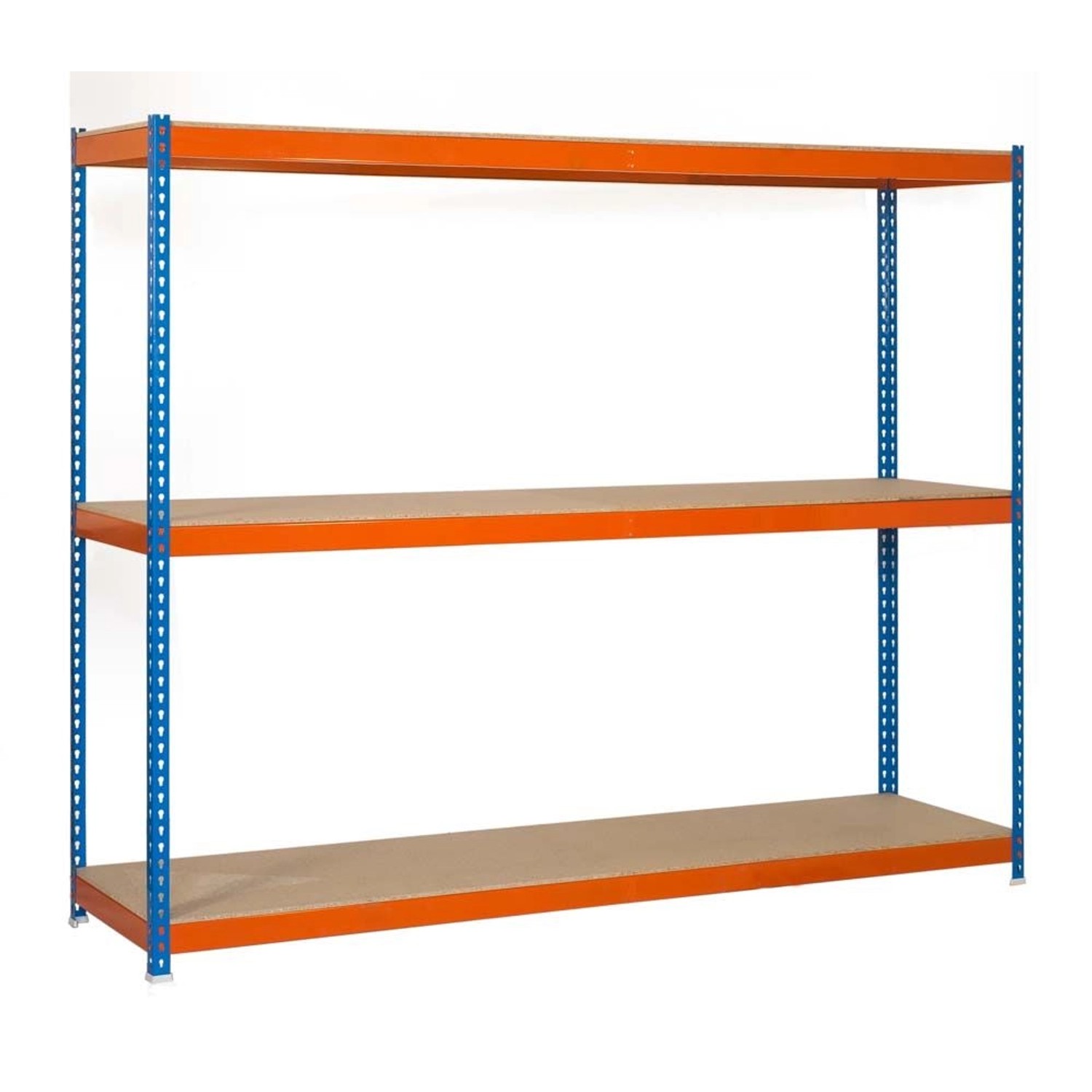 PROREGAL Schwerlastregal Metal Beast Four HxBxT 200 x 240 x 90 cm Fachlast 400 kg Blau-Orange