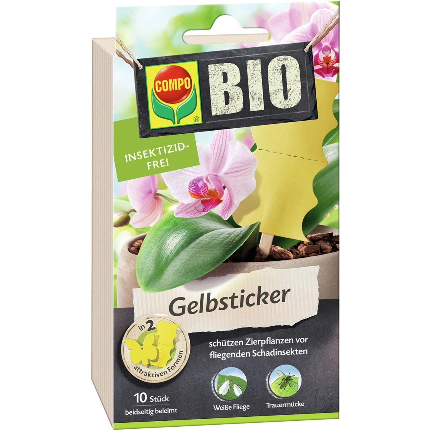 Compo BIO Gelbsticker 10 Stück gegen fliegende Schadinsekten