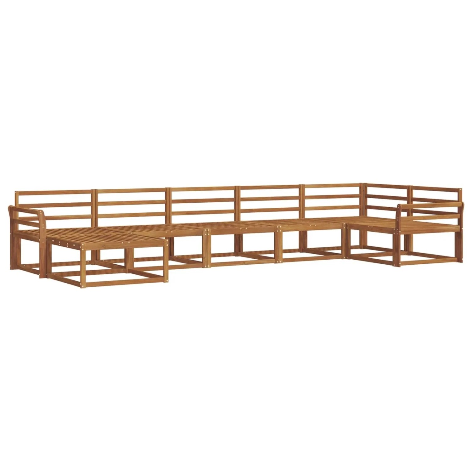 vidaXL Outdoor-Sofagarnitur 7-Tlg Natur Massivholz Akazie 3367892