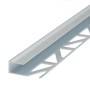 Dalsys Abschlussprofil, 200cm, Aluminium, silberne Abschlussleiste für Bodenbeläge.
