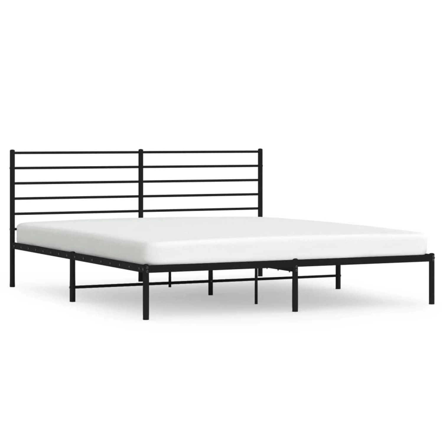 vidaXL Bettgestell mit Kopfteil Metall Schwarz 180x200 cm Modell 11740771 günstig online kaufen