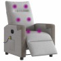 vidaXL Massagesessel Elektrisch Wolkengrau Stoff 3324084