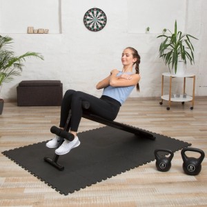 Relaxdays Bodenschutzmatte 24er Set EVA-Schaum Stoßdämpfend 30 cm x 30 cm x 1 cm