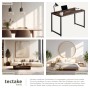 Tectake Schreibtisch Flint im Industrial Style mit Holz- und Stahl-Elementen.