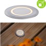 Runder Paulmann LED-Bodeneinbaustrahler für den Außenbereich, insektenfreundlich, mit warmem Licht.
