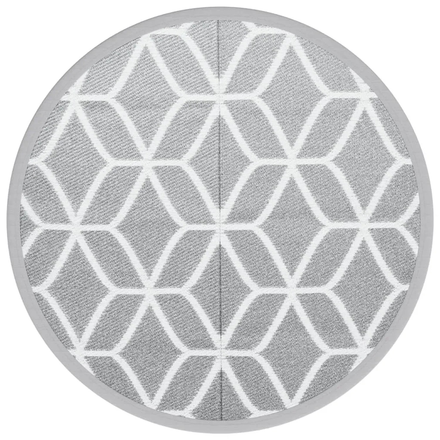 vidaXL Outdoor-Teppich ARAKIL Grau Ø160 cm PP 368467