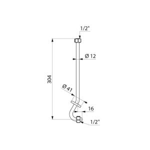 Delabie Spülrohr G1/2 für DELTACERAM Urinal