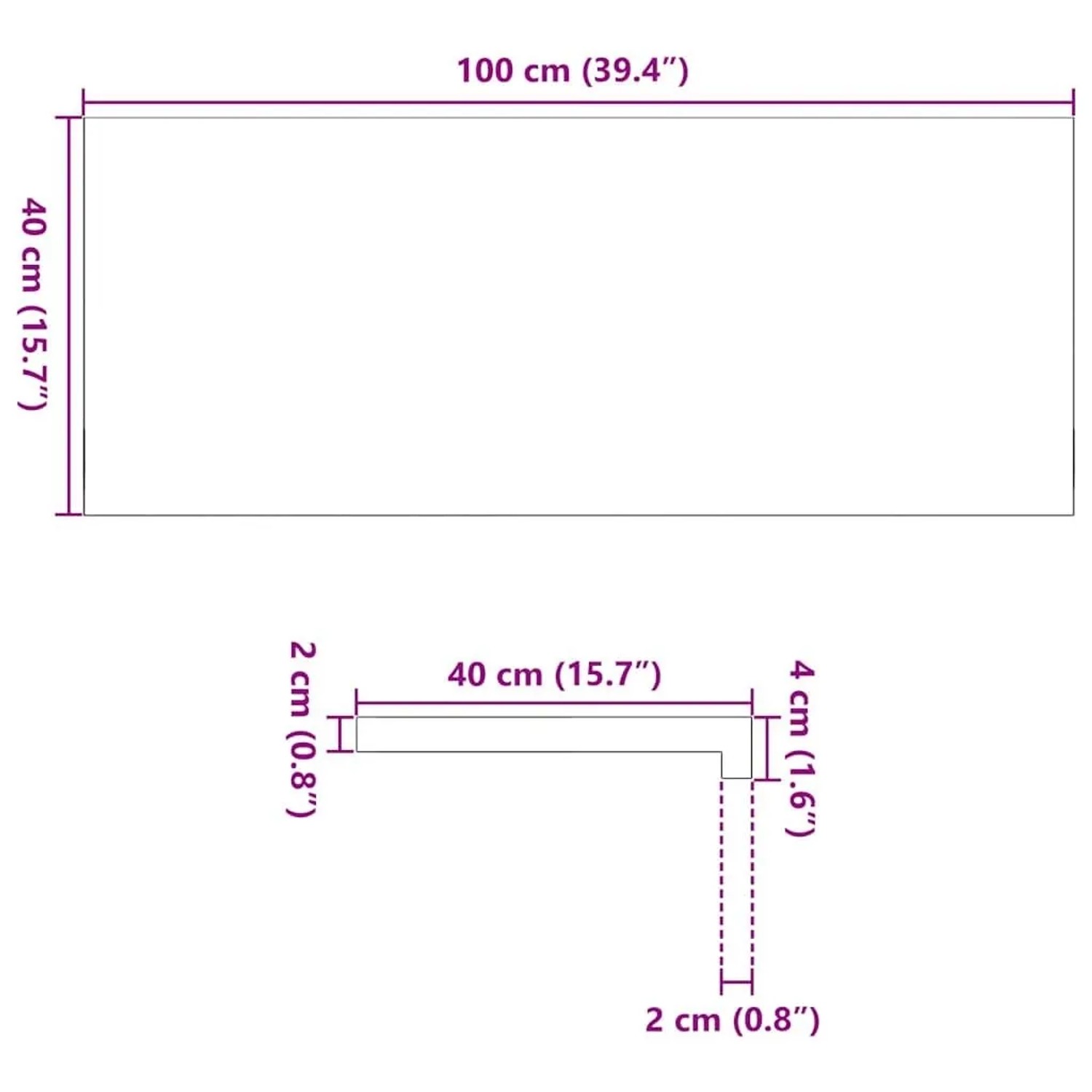 vidaXL Fensterbänke 2 Stk Hellbraun 100x40x2 cm Massivholz Eiche 4009160_10