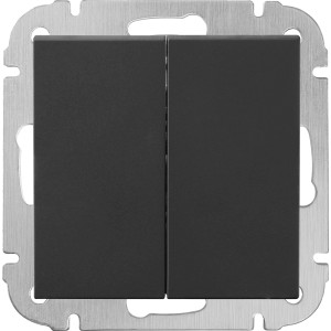 Schalter Finnja, Schwarz Matt, für den Innenbereich. Wandschalter für Licht und Strom.