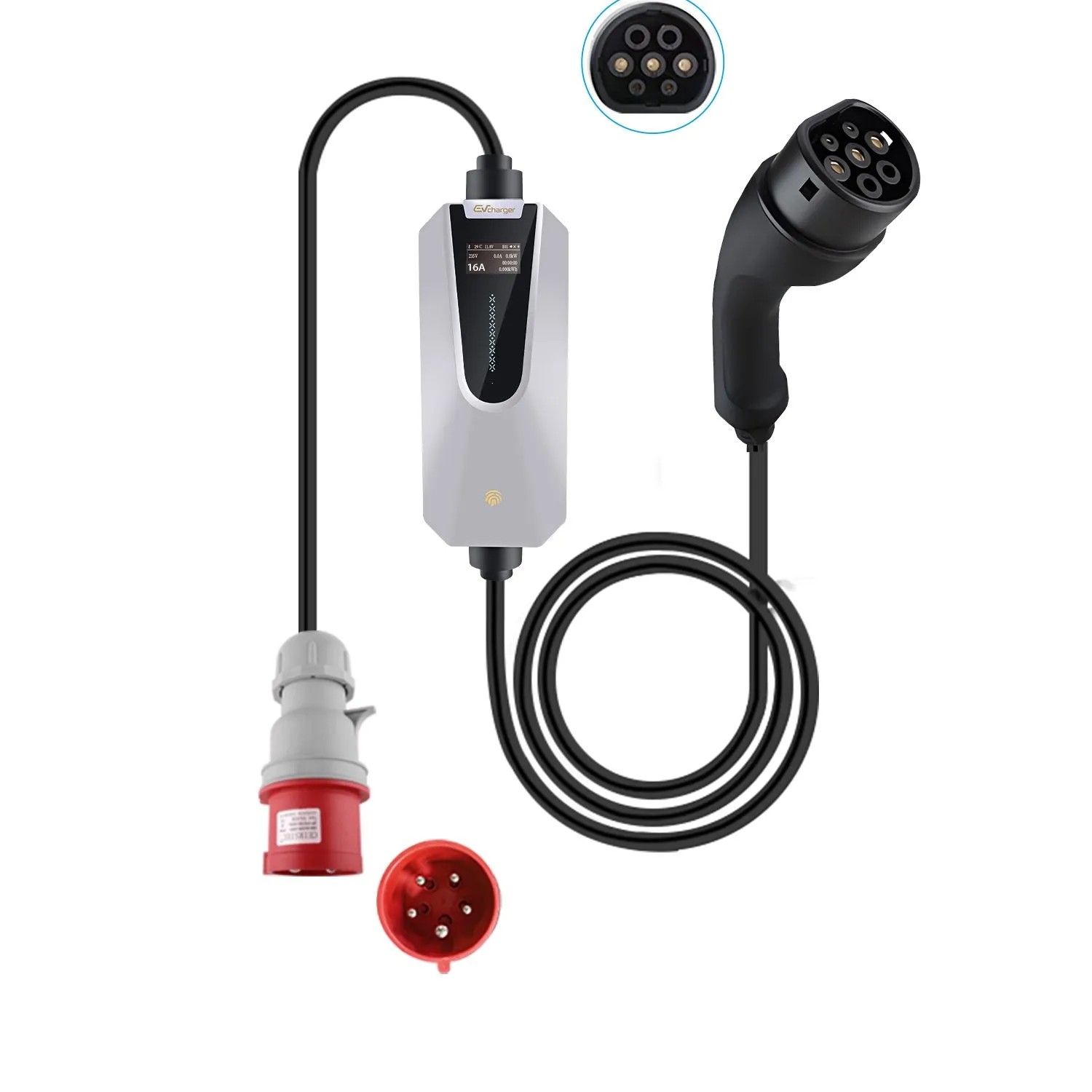 Junsun Wallbox 11kw Typ 2Ev-Ladegerät Ladekabel Junsun Wallbox 11Kw Typ 2 Ev Ladegerät Ladekabel