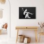 Modernes, schwarz-weißes Leinwandbild mit Manga-Motiv für Jugend- und Schlafzimmer.