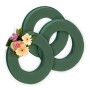 Relaxdays Steckschaumringe 3er Set Schaumstoff Grün Zuschneidbar 4 cm x 25 cm