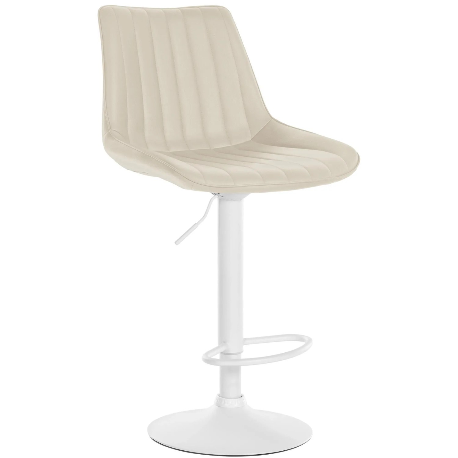 CLP Barhocker Toni Kunstleder Creme/Weiß