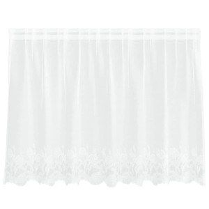 vidaXL Spitzenvorhang mit Vorhängen Weiß 200x80cm Polyester 4107761